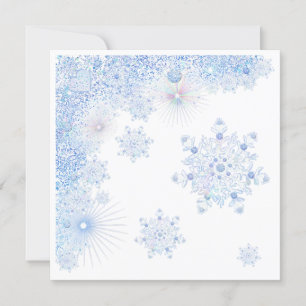 Ice Blue Snowflake Card