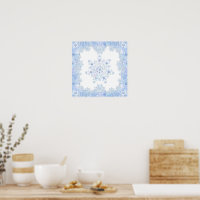 Ice blue snowflake