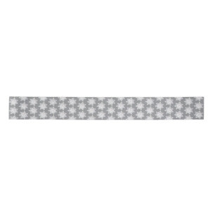 Ice blue snowflake satin ribbon