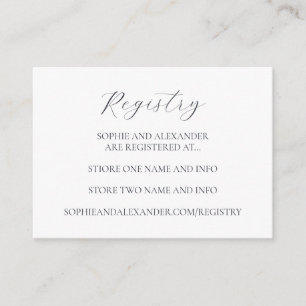 Ice Blue Snowflake Winter Wedding Registry Enclosure Card