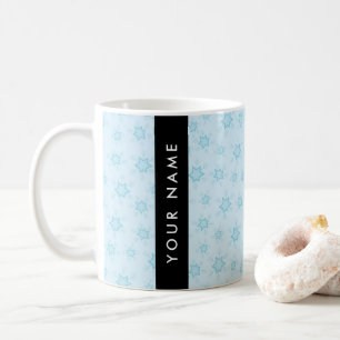Ice Blue Snowflakes, Your name, Personalise Coffee Mug