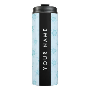 Ice Blue Snowflakes, Your name, Personalise Thermal Tumbler