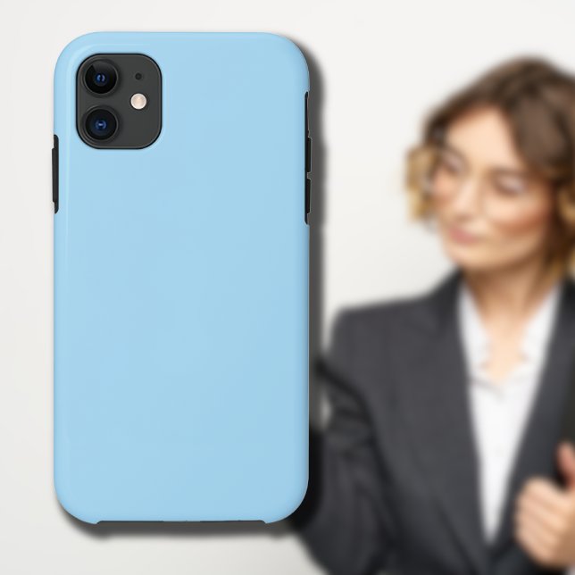 Ice Blue Solid Colour | Classic | Elegant Case-Mate iPhone Case (Creator Uploaded)