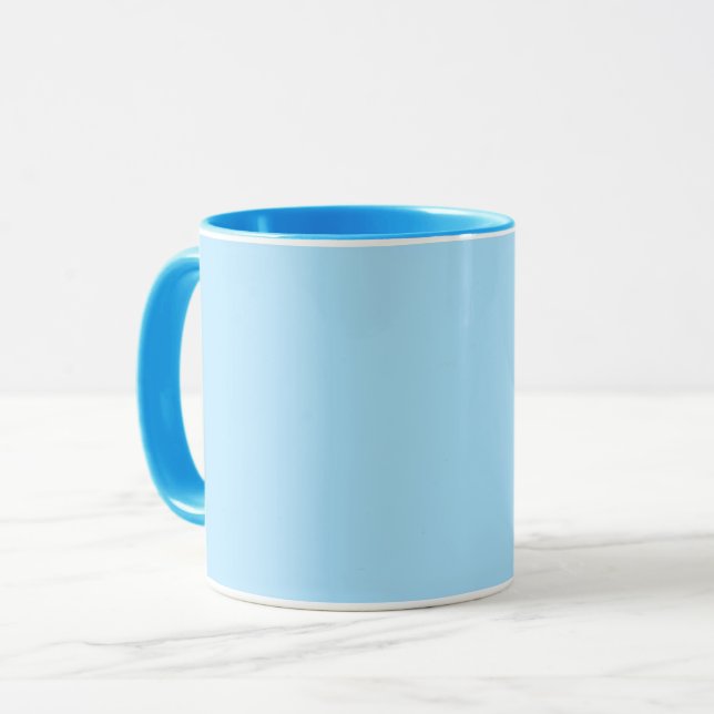 Ice Blue Solid Colour | Classic | Elegant Mug (Front Left)