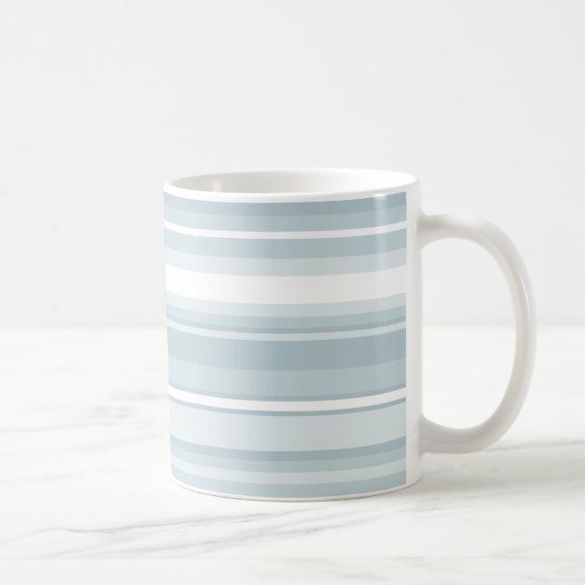 Ice blue stripes coffee mug (Right)
