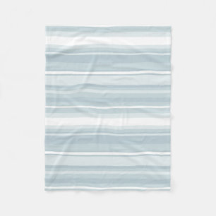 Ice blue stripes fleece blanket