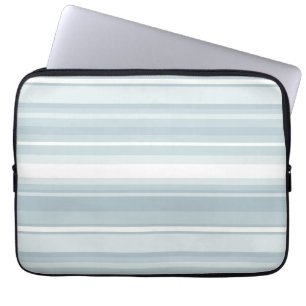 Ice blue stripes laptop sleeve
