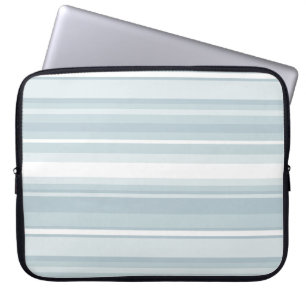 Ice blue stripes laptop sleeve