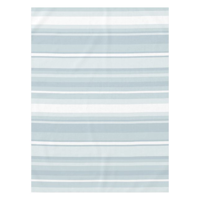 Ice blue stripes tablecloth (Front)