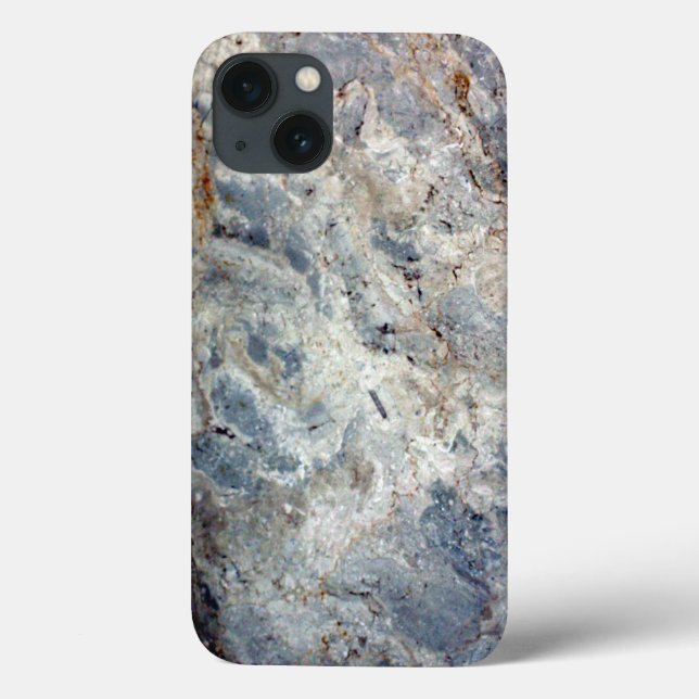 Ice blue white marble stone finish Case-Mate iPhone case (Back)