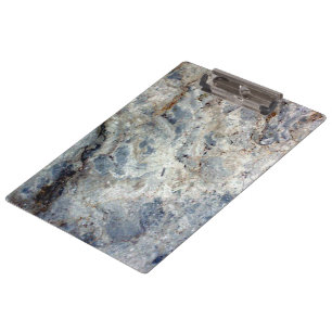 Ice blue white marble stone finish clipboard