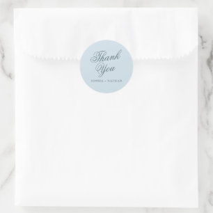 Ice Blue Winter Wedding Thank You Sticker