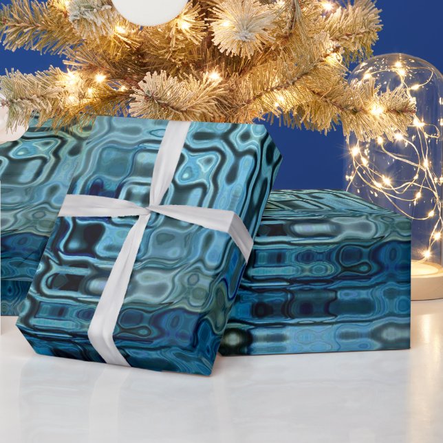 Ice Blue Wonder Wrapping Paper (Holidays)