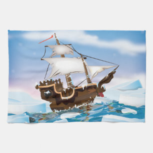 Ice Breaker Ship Tea Towel