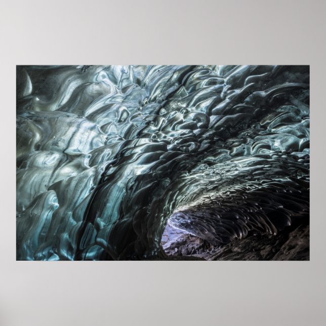 Ice Cave Wall Patterns Poster (Front)