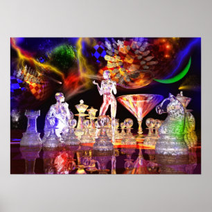 Ice Chess by Lenny Poster