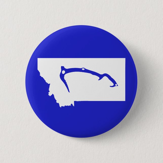 Ice Climb Montana 6 Cm Round Badge (Front)