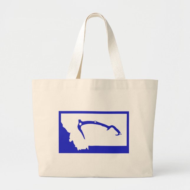 Ice Climb Montana Large Tote Bag (Front)