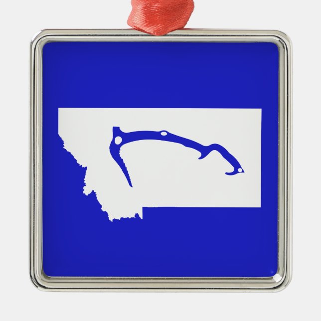 Ice Climb Montana Metal Tree Decoration (Front)