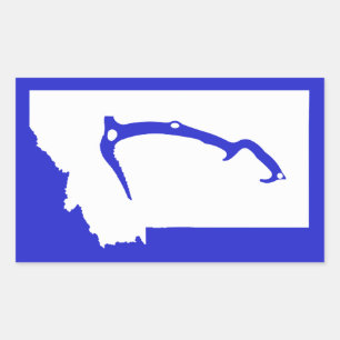 Ice Climb Montana Rectangular Sticker