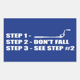 Ice Climbing - Don't Fall Rectangular Sticker