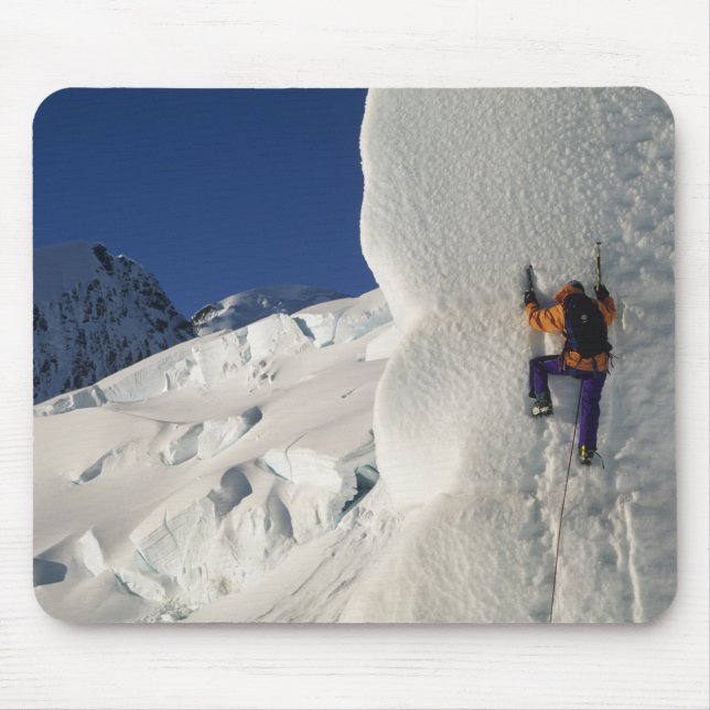 Ice climbing on the Tasman Glacier below Mount Mouse Pad (Front)