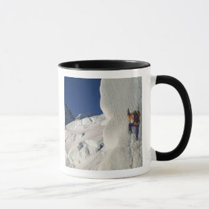 Ice climbing on the Tasman Glacier below Mount Mug
