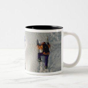Ice climbing on the Tasman Glacier below Mount Two-Tone Coffee Mug