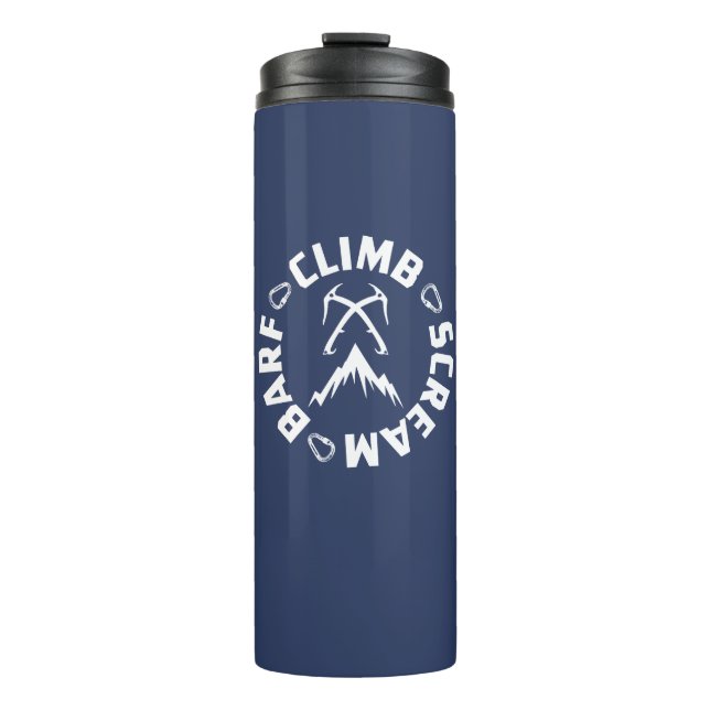 Ice Climbing Scream And Barf Thermal Tumbler (Front)