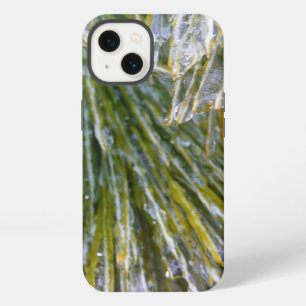 Ice Coated Pine Needles Winter Botanical iPhone Case