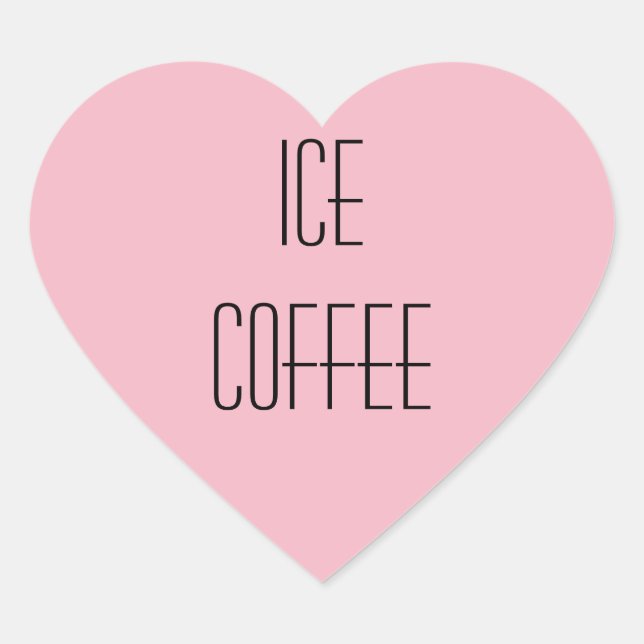 Ice Coffee Heart Sticker (Front)