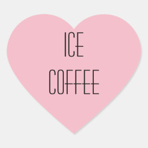 Ice Coffee Heart Sticker