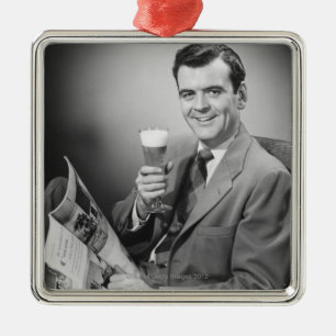 Ice Cold Beer Metal Ornament