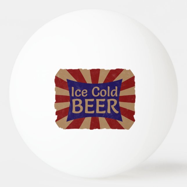 Ice Cold Beer Ping Pong Ball (Front)