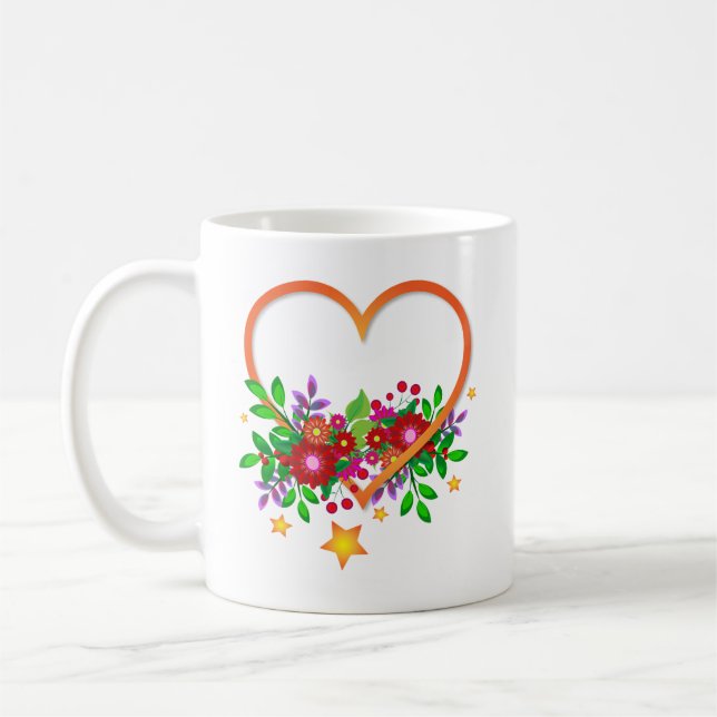 Ice Cold Heart Design Emotional Coldness Coffee Mug (Left)