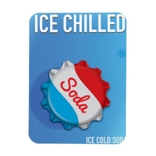 Ice Cold Soda Cap Commercial Magnet