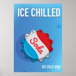 Ice Cold Soda Cap Commercial Poster