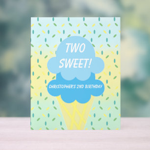 Ice Cream 2nd Birthday Acrylic Sign