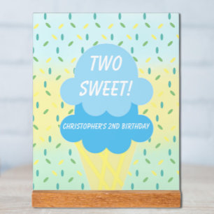 Ice Cream 2nd Birthday Acrylic Sign