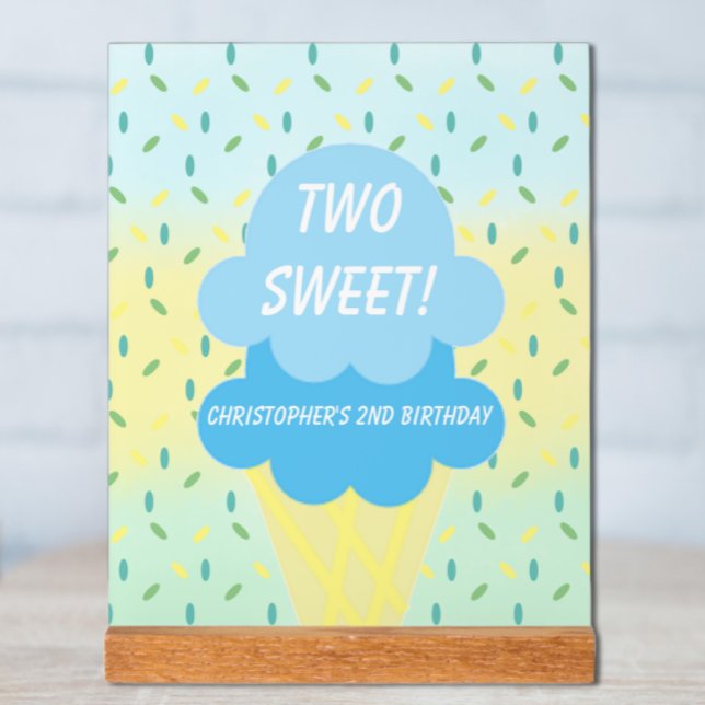 Ice Cream 2nd Birthday Acrylic Sign (Creator Uploaded)