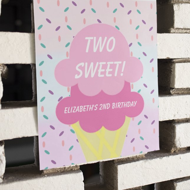 Ice Cream 2nd Birthday Poster (Creator Uploaded)