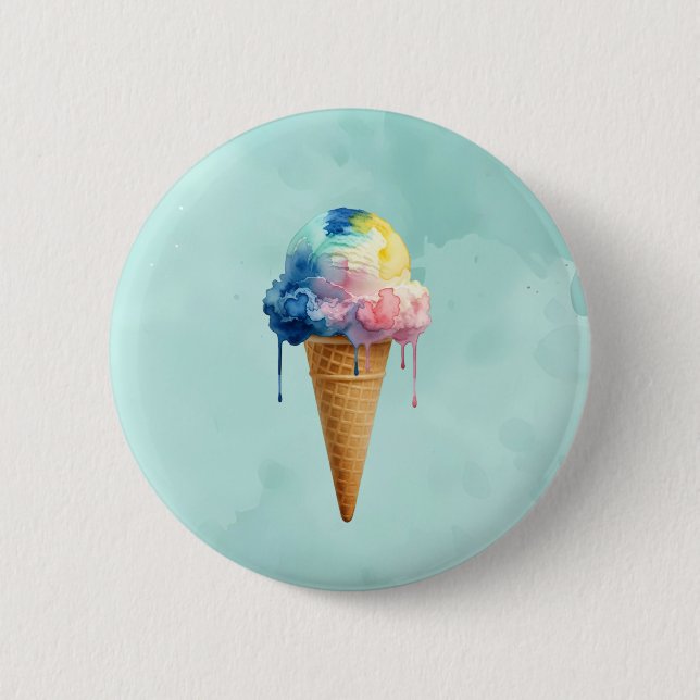 Ice Cream 6 Cm Round Badge (Front)