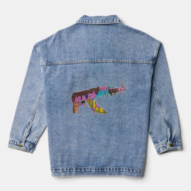 Ice Cream Ak  Denim Jacket (Back)
