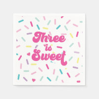 Ice Cream and Cake Three is Sweet 3rd Birthday