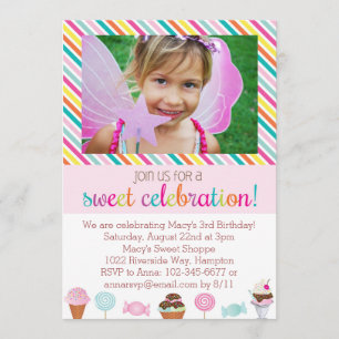 Ice Cream and Candy Party Invitation