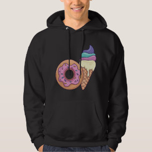 Ice Cream and Donut - Sweet Treat Dessert Cold Fro Hoodie