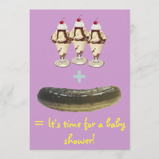 Ice Cream and Pickle Baby Shower Invite