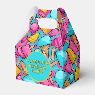 " ICE-CREAM AND POPSICLES PAPER PLATES " FAVOUR BOX