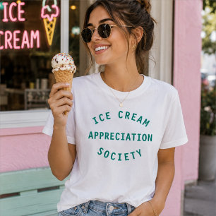 Ice Cream Appreciation Society Quote Art T-Shirt