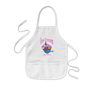 Ice Cream Apron, add text Kids Apron